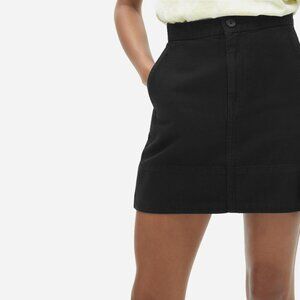 NWOT Everlane The Canvas Stamp Skirt Black Base - Size 4